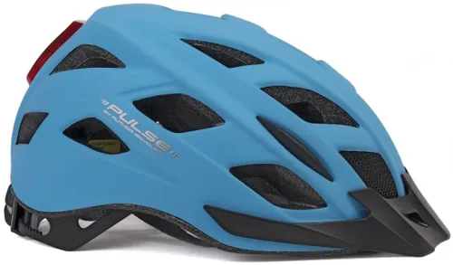 Kask rowerowy AUTHOR Pulse LED X8 Niebieski MTB z lampką (rozmiar M)