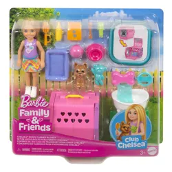 Lalka Barbie Chelsea Transporter dla pieska JDF89