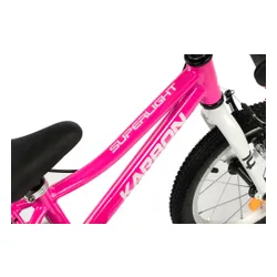 Rower dziecięcy KARBON Superlight 14 cali dla dziewczynki Różowy