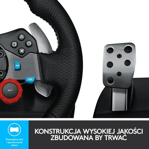 Kierownica Logitech G29 Racing Wheel z pedałami do PS5, PS4, PS3, PC Force Feedback + G435 Lightspeed Nauszne Czarny