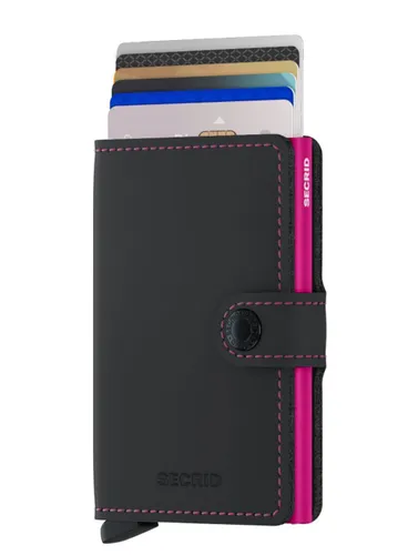 Kompaktowy portfel RFID Secrid Miniwallet Matte - black / fuchsia