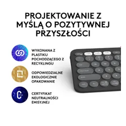 Klawiatura membranowa Logitech Pebble Keys 2 K380s - grafitowy