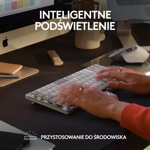 Klawiatura mechaniczna Logitech MX Mechanical Mini dla Mac - jasnoszary