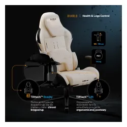 Fotel Diablo Chairs X.One Prime, Normal Size, Desert Storm t Gamingowy Do 140kg Tkanina Beżowy