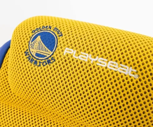 Fotel Playseat Champ NBA-Golden State Warrios Gamingowy do 122kg Tkanina Niebiesko-żółty