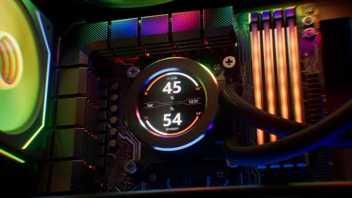 Chłodzenie Krux HydroGlance 240 ARGB LCD Czarny