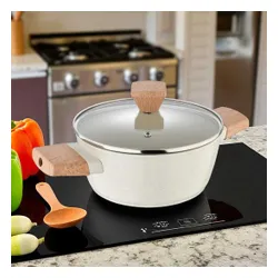 Garnek Marmurkowy 20Cm Z Pokrywą Bergner Bg-34745 Naturally