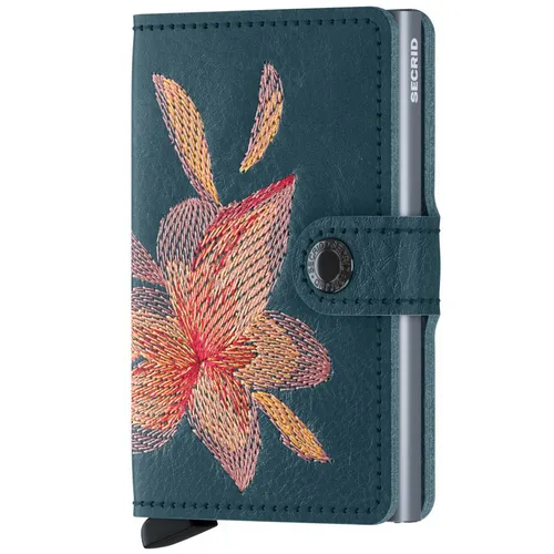 Miniwallet Secrid Stitch Linea Koruyucu Cüzdan-magnolia petrolio