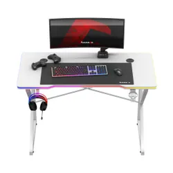 Biurko gamingowe HUZARO Hero 1.7 RGB Biały