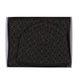Calvin Klein GS Monogram eșarfă și pălărie Set + Beanie K50k511026 negru clasic Mono 01h