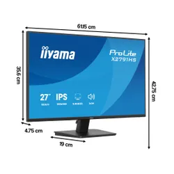 Monitor IIYAMA ProLite X2791HS-B1 27" 1920x1080px IPS 120Hz 1 ms [MPRT]