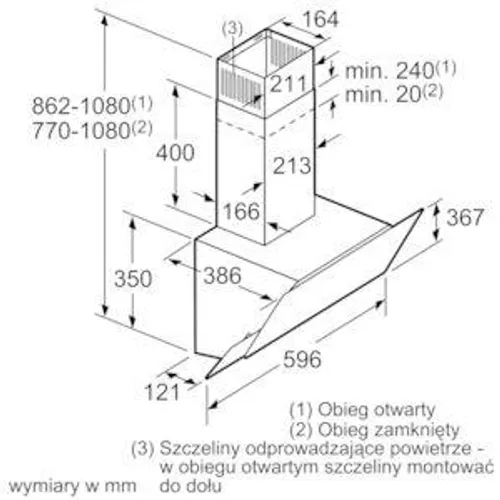 Okap Bosch DWK065G20 Srebrno-biały