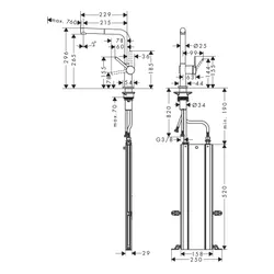 Bateria HANSGROHE Talis M54 72809000 Chrom