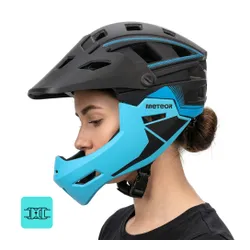 Kask rowerowy full-face METEOR Hydra L 58-61 cm czarny/niebieski