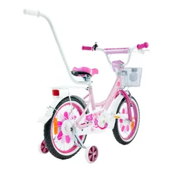 Rower dziecięcy GERMINA BMX 16 cali dla dziewczynki Jasnoróżowy