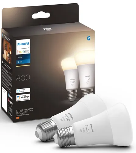 Inteligentna żarówka LED PHILIPS HUE 929001821623 9W E27 Bluetooth, ZigBee (2 szt.)