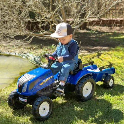 Falk Traktor na Pedały New Holland z Przyczepą i Otwieraną Maską 2-5 lat