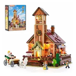 Klocki lumibricks western meeting hall 1800 szt z podświetleniem LED