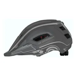 Kask rowerowy WOZINSKY HT-27S Szary Full Face dla Dzieci z odkręcaną szczęką i lampką (rozmiar uniwersalny)