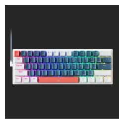 Klawiatura mechaniczna Machenike K500-B61 Gamingowa Przewodowa Blue Switch Niebiesko-biała