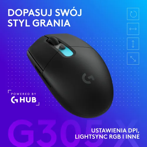 Myszka gamingowa Logitech G305 X Superlight Czarny