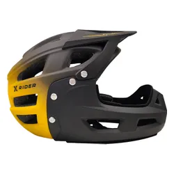Kask XRIDER XRFH002M Czarno-żółty Full Face z odkręcaną szczęką (rozmiar M)