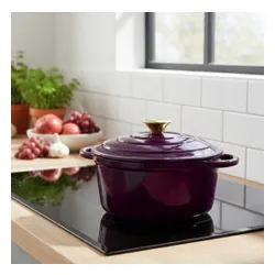 Garnek żeliwny HAGE DQ26 5L Bakłażanowy