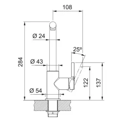Bateria FRANKE Lina L 115.0728.483 Beżowy