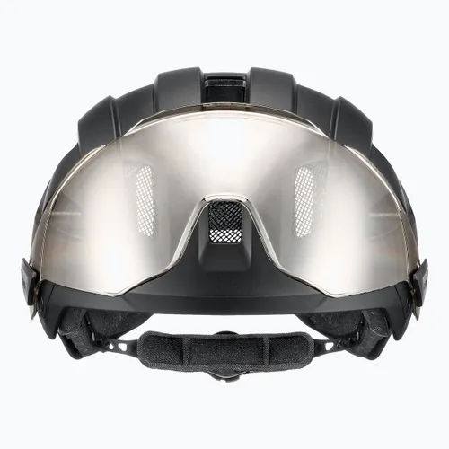 Kask rowerowy UVEX Stride Visor black matt/litemirror silver