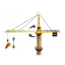 Dźwig Zdalnie Sterowany dla Dzieci Żuraw Budowlany 128cm Obrotowy + Kask Matadi