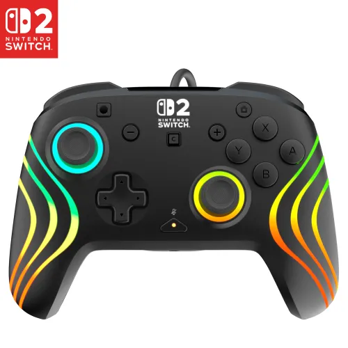Pad Turtle Beach Afterglow Wave Wired RGB Gaming Controller do Nintendo Switch 2 Przewodowy Czarny