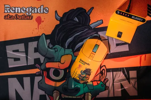 Myszka gamingowa A4tech Bloody R72 Ultra Duo Renegade Sunset Żółty