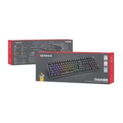 Klawiatura mechaniczna Genesis Thor 404 US RGB Outemu Peach Silent Czarny