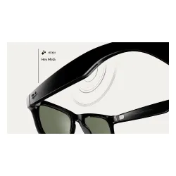 Okulary Ray-Ban Meta Glasses Green Lenses Shiny Black RW4006 Czarny
