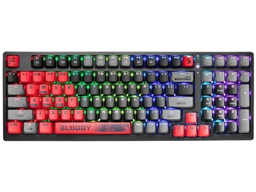 Klawiatura gamingowa A4Tech Bloody S98 Sports BLMS Red Plus przewodowa mechaniczna podświetlana czarna