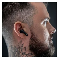 Słuchawki bezprzewodowe 3mk HARDY LifePods Pro ANC Dokanałowe Bluetooth 5.3 Czarny