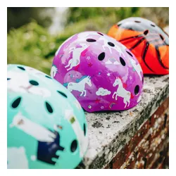 Kask rowerowy dziecięcy Hornit Unicorn purple/white