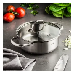 FISSLER San Francisco 2,1 l - garnek ze stali nierdzewnej ze szklaną pokrywką