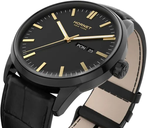 Zegarek HORNET Shreve NFC 43mm Czarno-złoty