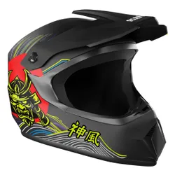 Kask KAMIKAZE Tokyo Drift Czarny Full Face (rozmiar XL)