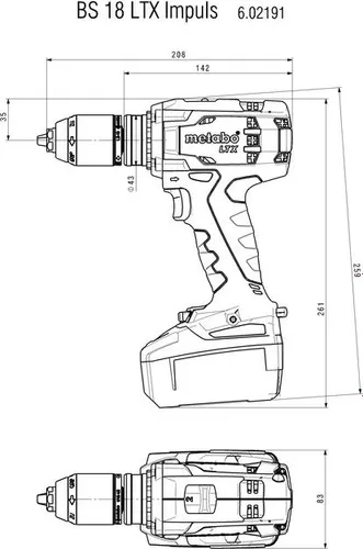 Metabo BS 18 LTX Darbeli matkap 18V 4AH