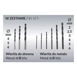 Wiertarko-wkrętarka DEDRA SAS+ALL DED7030A02 Zestaw