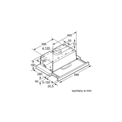 Okap Bosch DFT63AC50 Srebrny