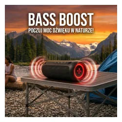 Głośnik mobilny XMUSIC BTS660 Bluetooth, Moc 35W, IP67, Bass Boost, Radio FM, MicroSD, Czarny
