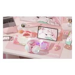 Słuchawki ONIKUMA GT838 Nauszne Biało-różowy