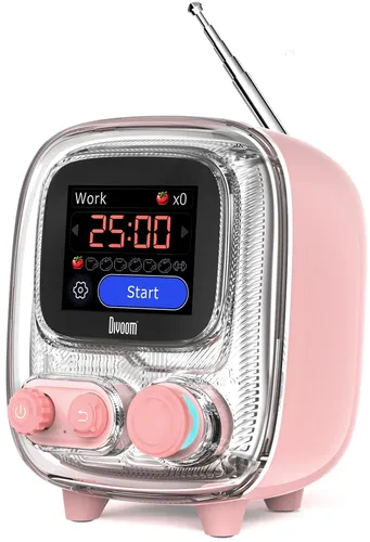 Głośnik mobilny DIVOOM Tivoo 2 Radio FM Różowy