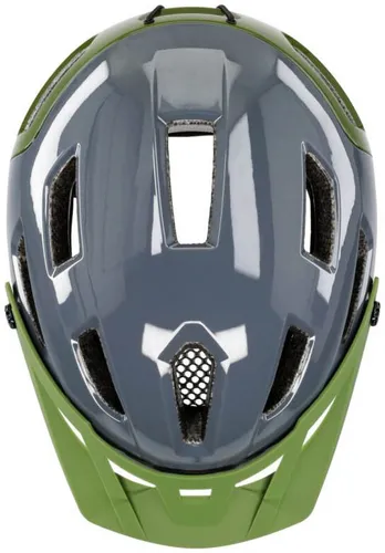 Kask rowerowy KROSS Adventuro Pro Szaro-zielony MTB (rozmiar M)