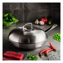 FISSLER Original Profi Collection 28 cm - patelnia ze stali nierdzewnej z pokrywką