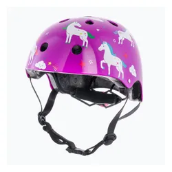 Kask rowerowy dziecięcy Hornit Unicorn purple/white