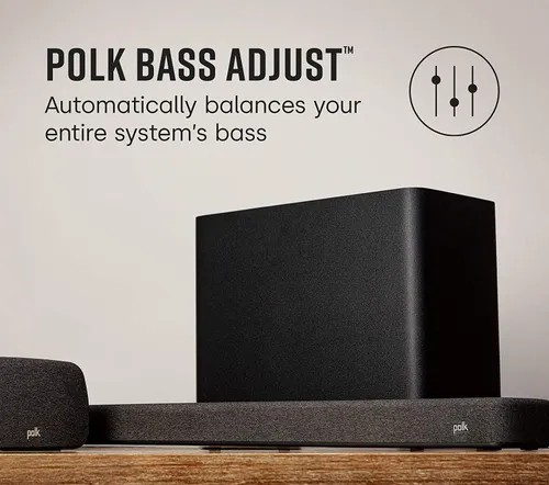 Subwoofer Polk Audio React Sub Aktywny Bezprzewodowy Czarny do Polk React Soundbar